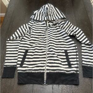 lululemon athletica Black and White Striped Jacket!!